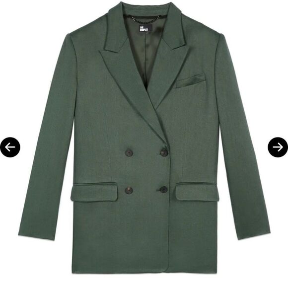 $595 The Kooples NWT twill blazer in Khaki - Picture 11 of 11